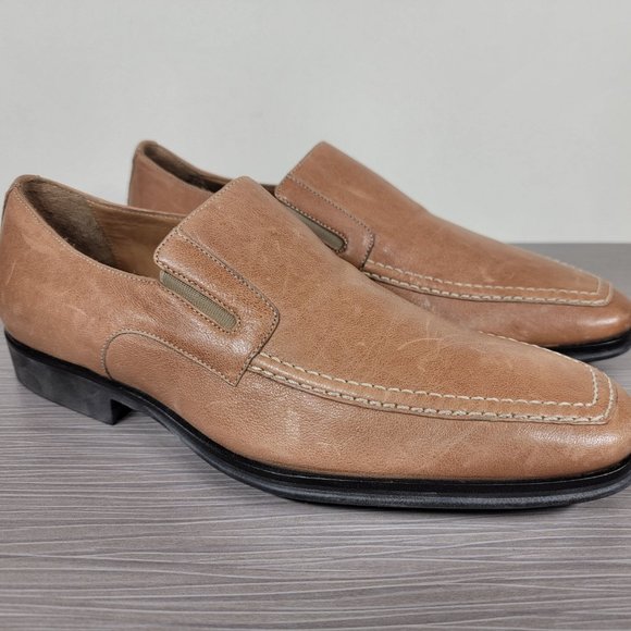 Bruno Magli Raging Slip On Loafers,Tan Leather 8 M - Picture 2 of 11